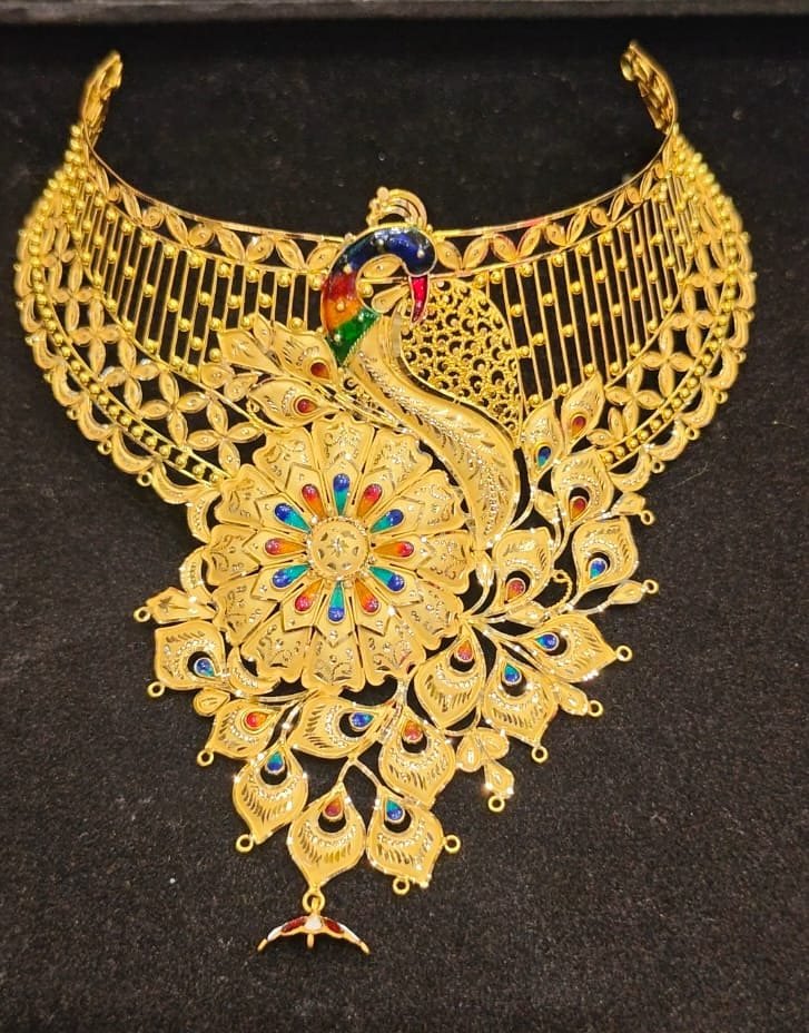 Peacock Meenakari Choker